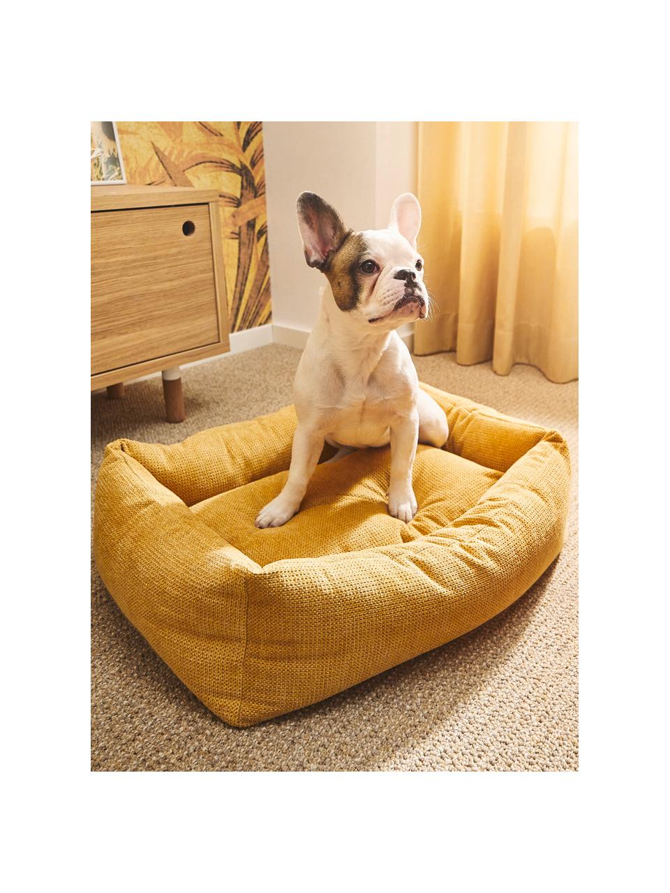 Hundebett Tudor, verschiedene Größen, Bezug: 90 % Polyester, 10 % Nylo, Sonnengelb, B 68 x T 55 cm