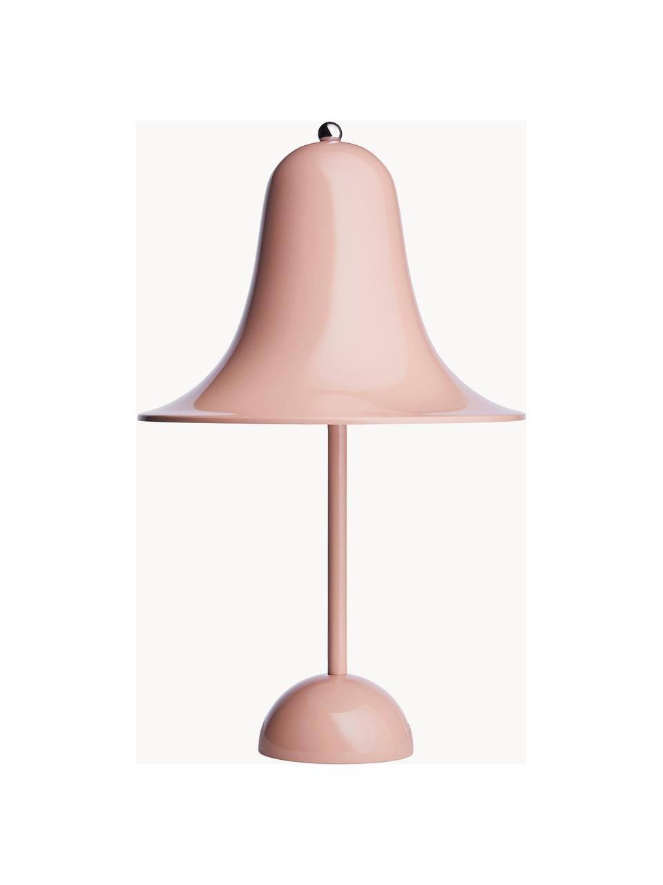 Stolní lampa Pantop, design Verner Panton, Světle růžová, lesklá, Ø 23 cm, V 38 cm