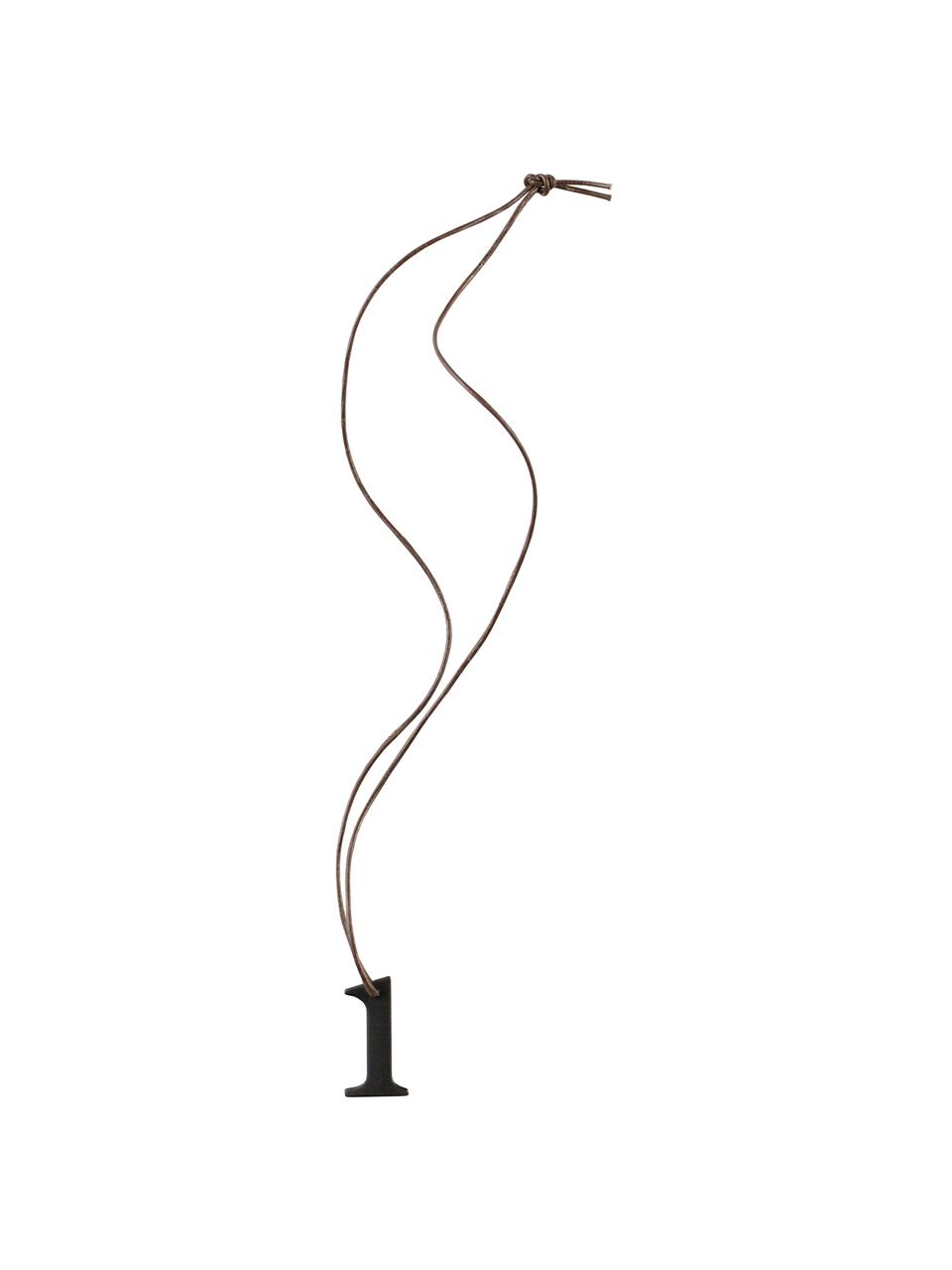 Kaarsen-hanger-set Dana Advent Number, 4-delig, Zwart, bruin, 2 x 3 cm