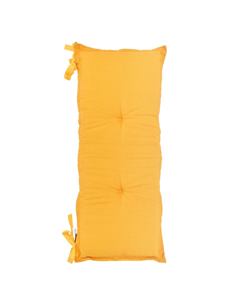 Cuscino sedia lungo giallo Panama, 50% cotone, 45% poliestere, 5% altre fibre, Giallo, Larg. 48 x Lung. 120 cm