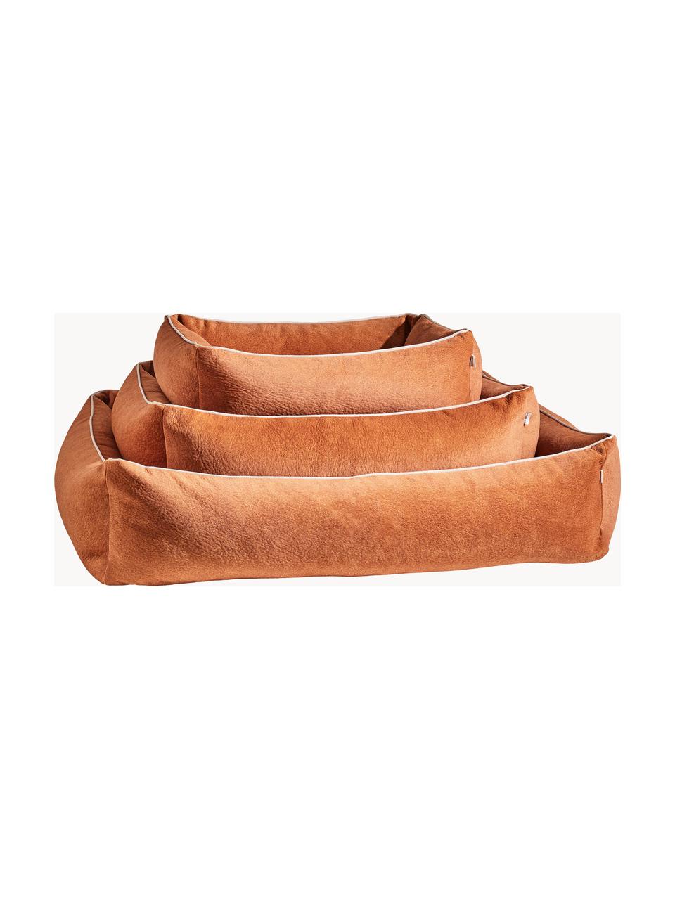 Samt-Hundebett Classic, in verschiedenen Grössen, Bezug: Samt (100 % Polyester), Samt Terrakotta, B 68 x T 55 cm