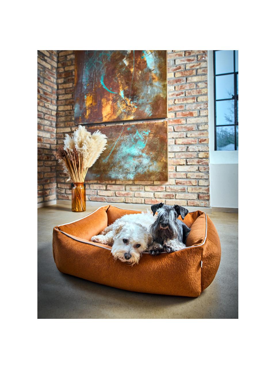 Lit pour chien en velours Classic, tailles variées, Velours terracotta, larg. 68 x prof. 55 cm