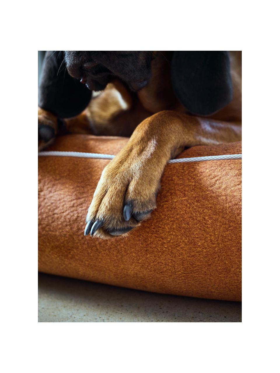 Lit pour chien en velours Classic, tailles variées, Velours terracotta, larg. 68 x prof. 55 cm