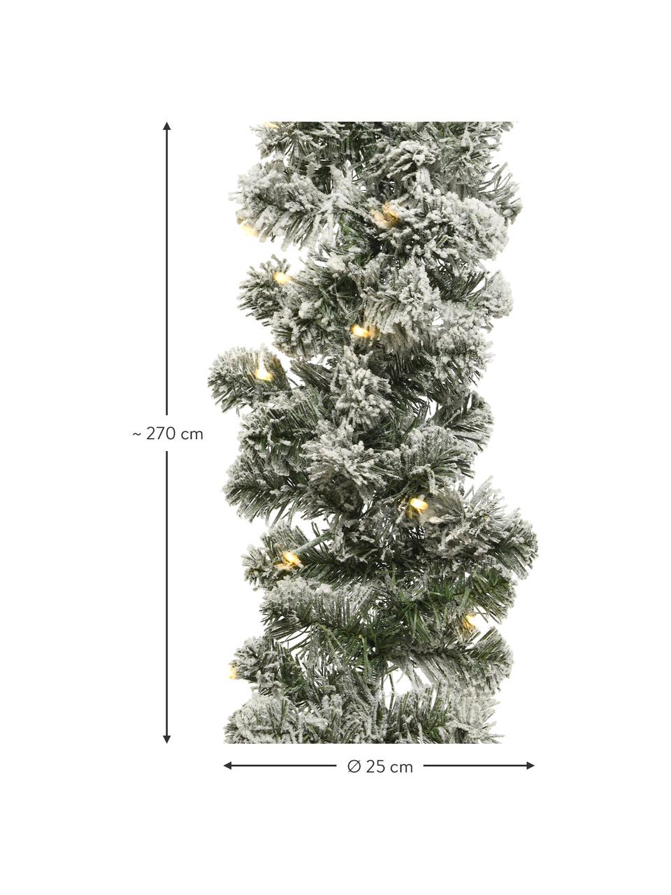 Guirlande LED Noël Imperial, long. 270 cm, Plastique, Vert foncé, blanc, Ø 25 x long. 270 cm