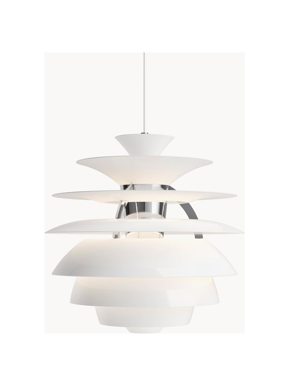Lampa wisząca PH Snowball, Stelaż: aluminium chromowane, Biały, Ø 40 x 39 cm