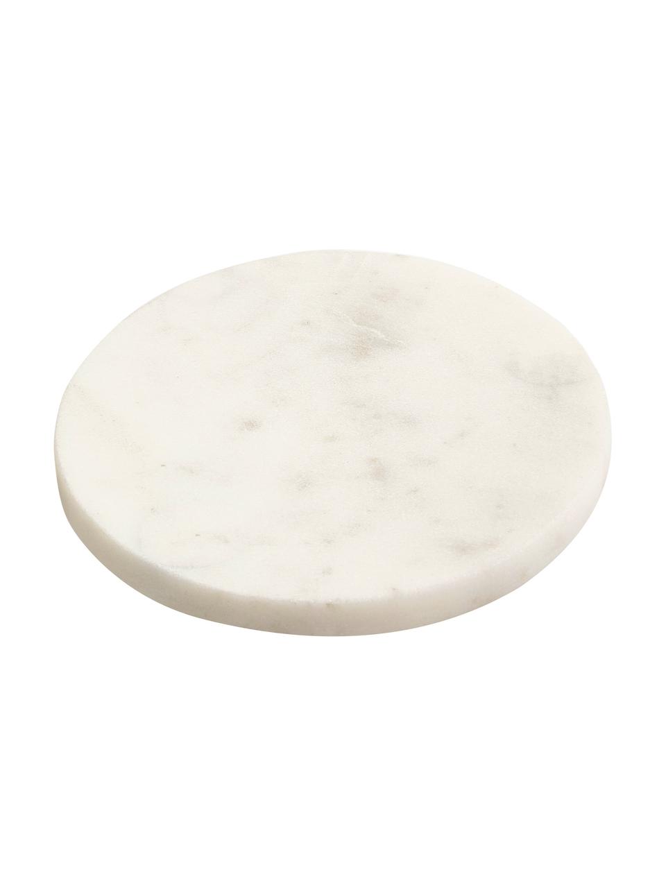 Posavasos de mármol Callum, 4 uds., Mármol, Mármol blanco, Ø 10 x Al 1 cm