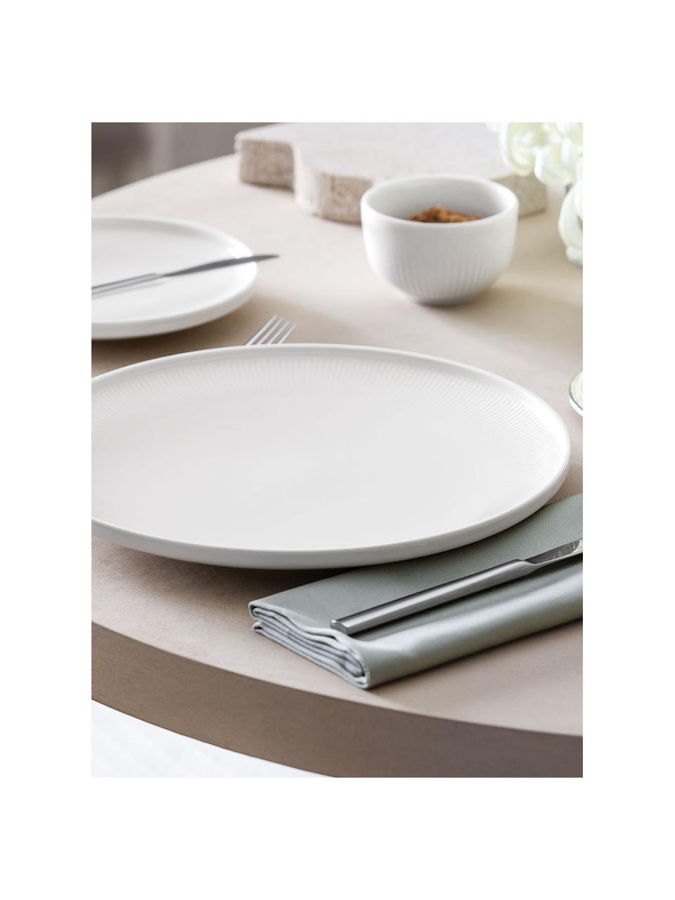 Assiette plate en porcelaine Afina, Porcelaine Premium, Blanc, Ø 27 cm