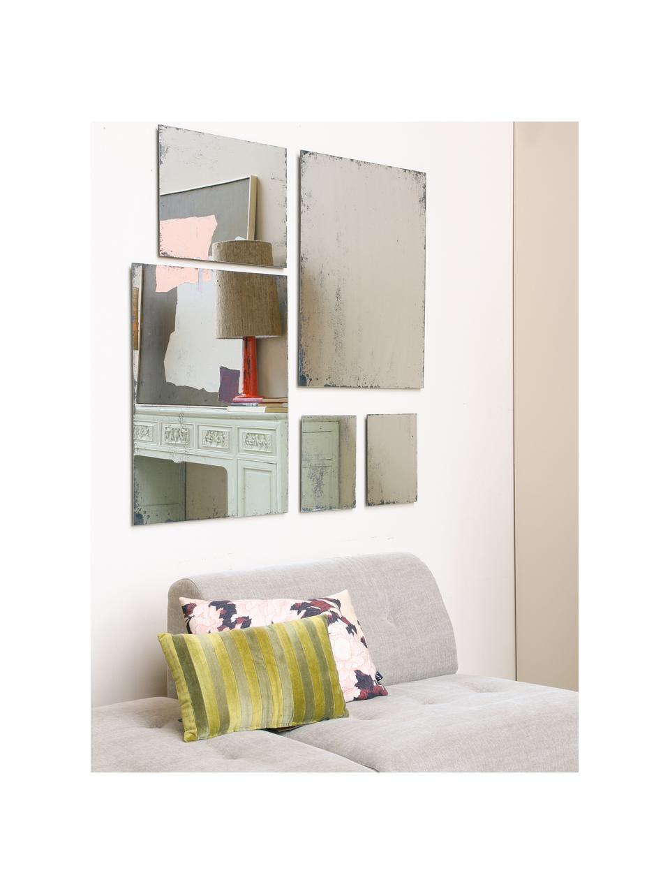 Rahmenloser Wandspiegel Brass mit Antik-Finish, Spiegelfläche: Spiegelglas, Rückseite: Mitteldichte Holzfaserpla, Silberfarben, B 60 x H 80 cm