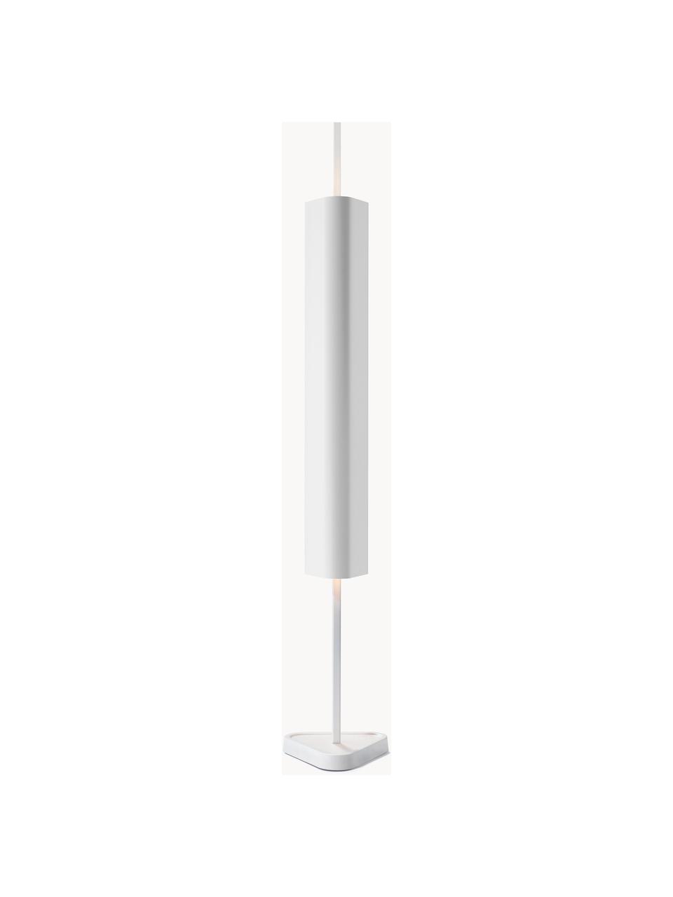 Grande lampe à poser LED Emi, intensité lumineuse variable, Aluminium, enduit, Blanc, larg. 20 x haut. 114 cm