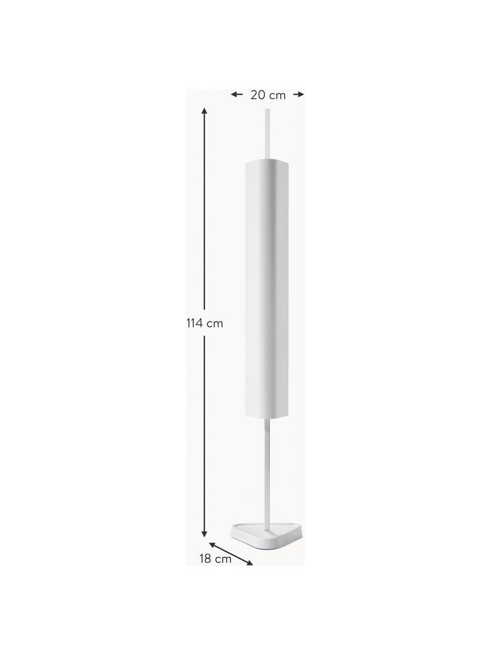 Grande lampe à poser LED Emi, intensité lumineuse variable, Aluminium, enduit, Blanc, larg. 20 x haut. 114 cm