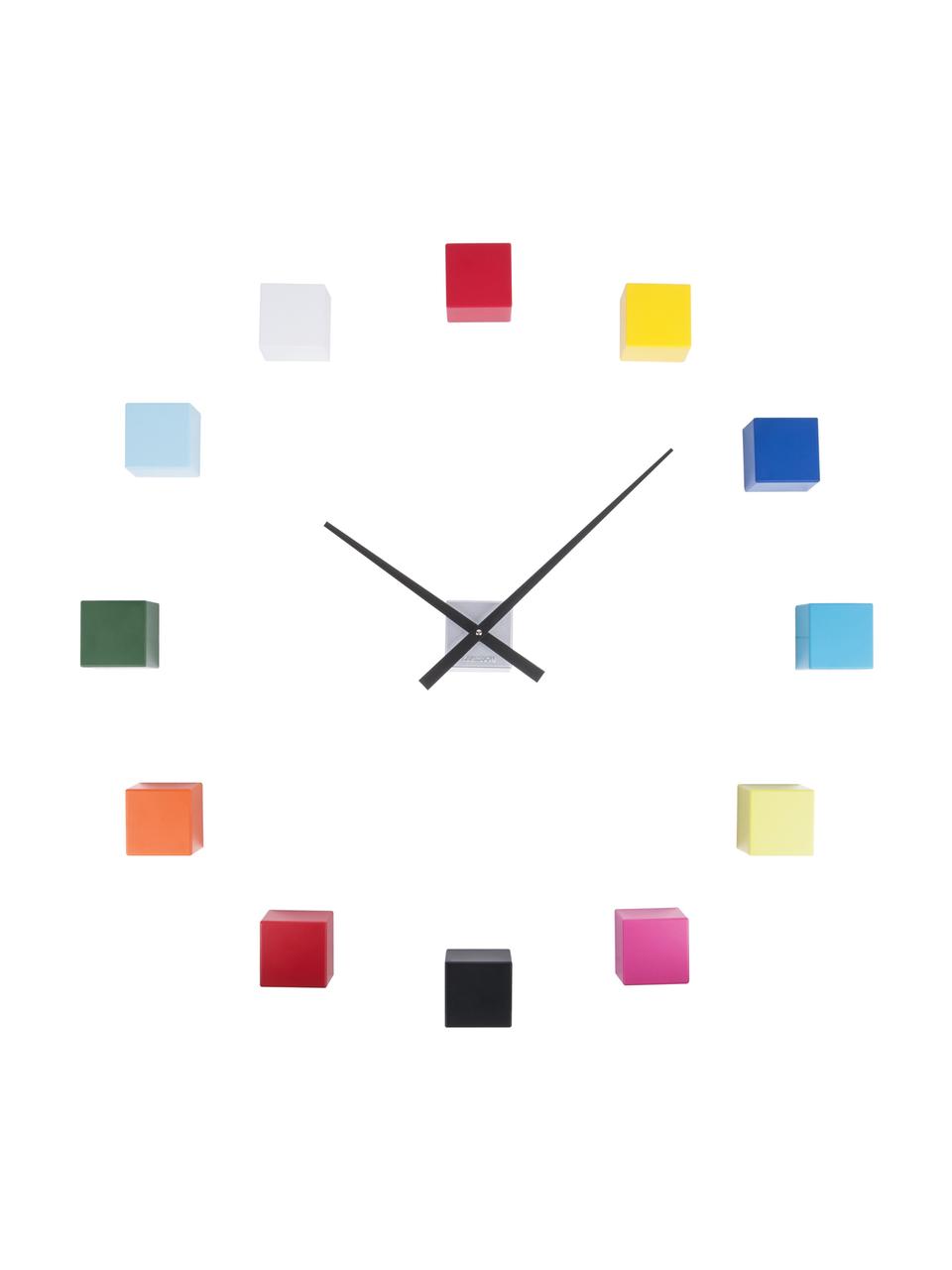 Orologio da parete fai-da-te Cubic, Materiale sintetico, Multicolore, Larg. 6 x Alt. 6 cm