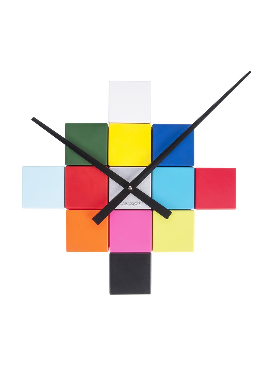 Nástěnné hodiny DIY Cubic, stavebnice, Více barev