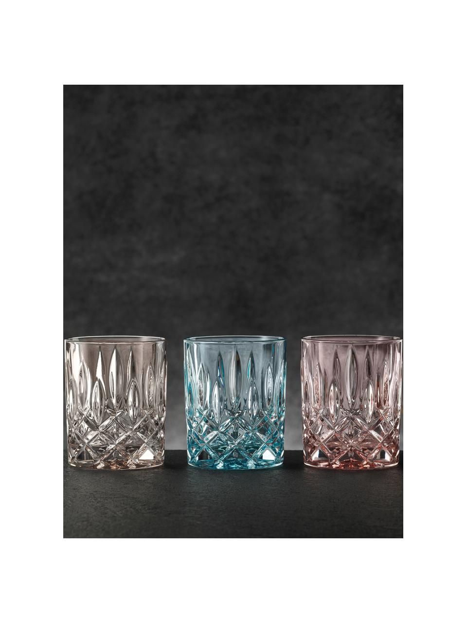 Kristall-Whiskygläser Noblesse, 2 Stück, Kristallglas, Hellblau, Ø 8 x H 10 cm, 300 ml