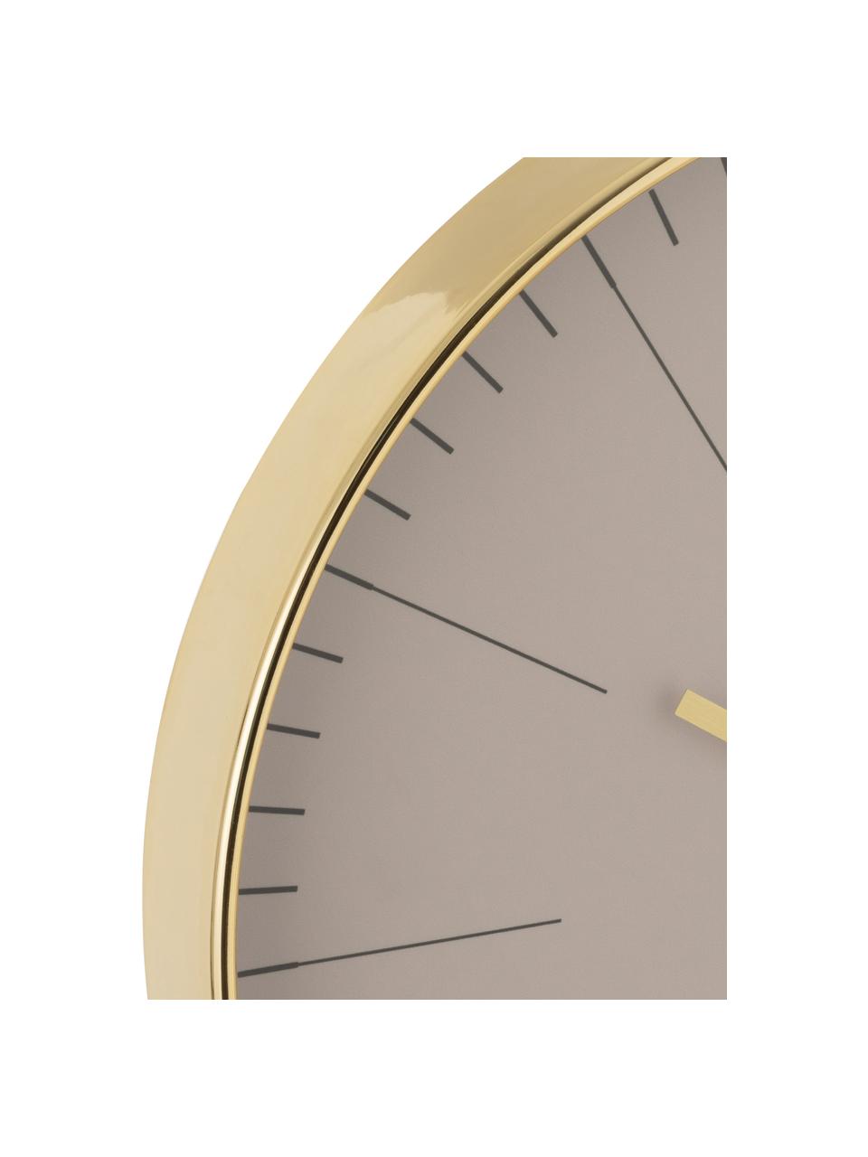 Reloj de pared Silvester, Plástico, Latón, Ø 40 cm