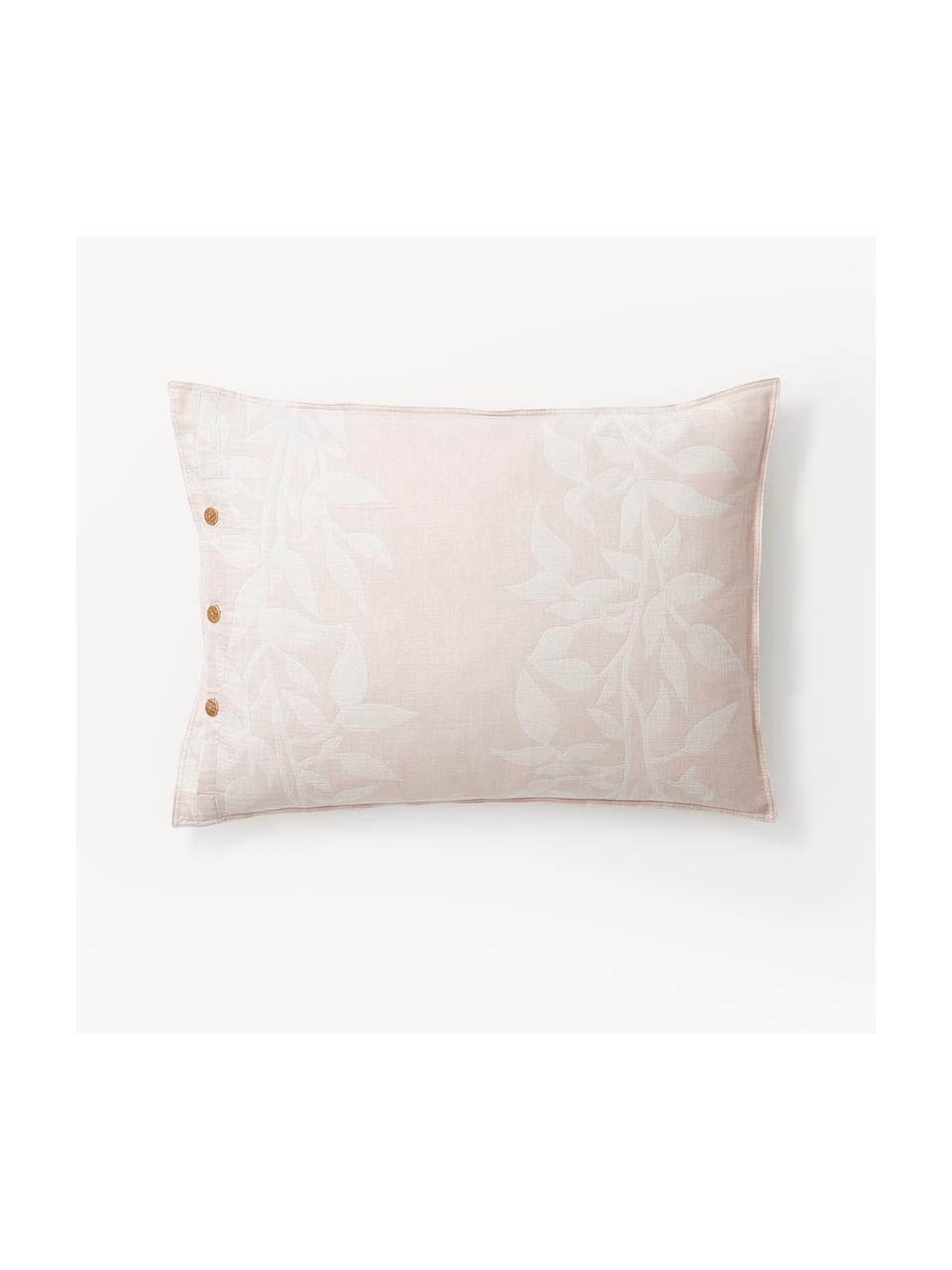 Funda de almohada doble cara de muselina Jasmina, Rosa, An 45 x L 110 cm