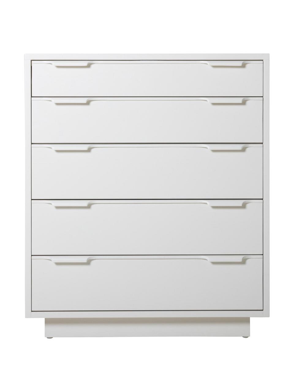 Cómoda de madera Sungkai Space Age, Estructura: madera de Sungkai, Blanco Off White, An 74 x Al 88 cm