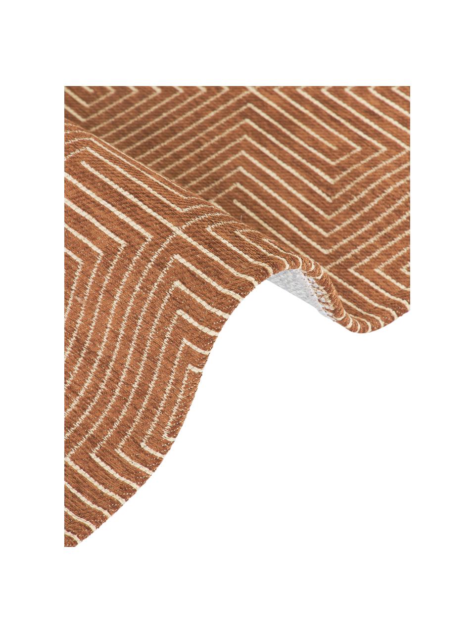 Chenille loper Ceres, 52% gerecycled katoen, GRS-gecertificeerd, 48% polyester 

Dit product is gemaakt van ten minste 50% gerecyclede materialen die zijn gecertificeerd volgens de Global Recycled Standard 1152669 (GRS)., Bruin, crèmewit, B 80 x L 250 cm