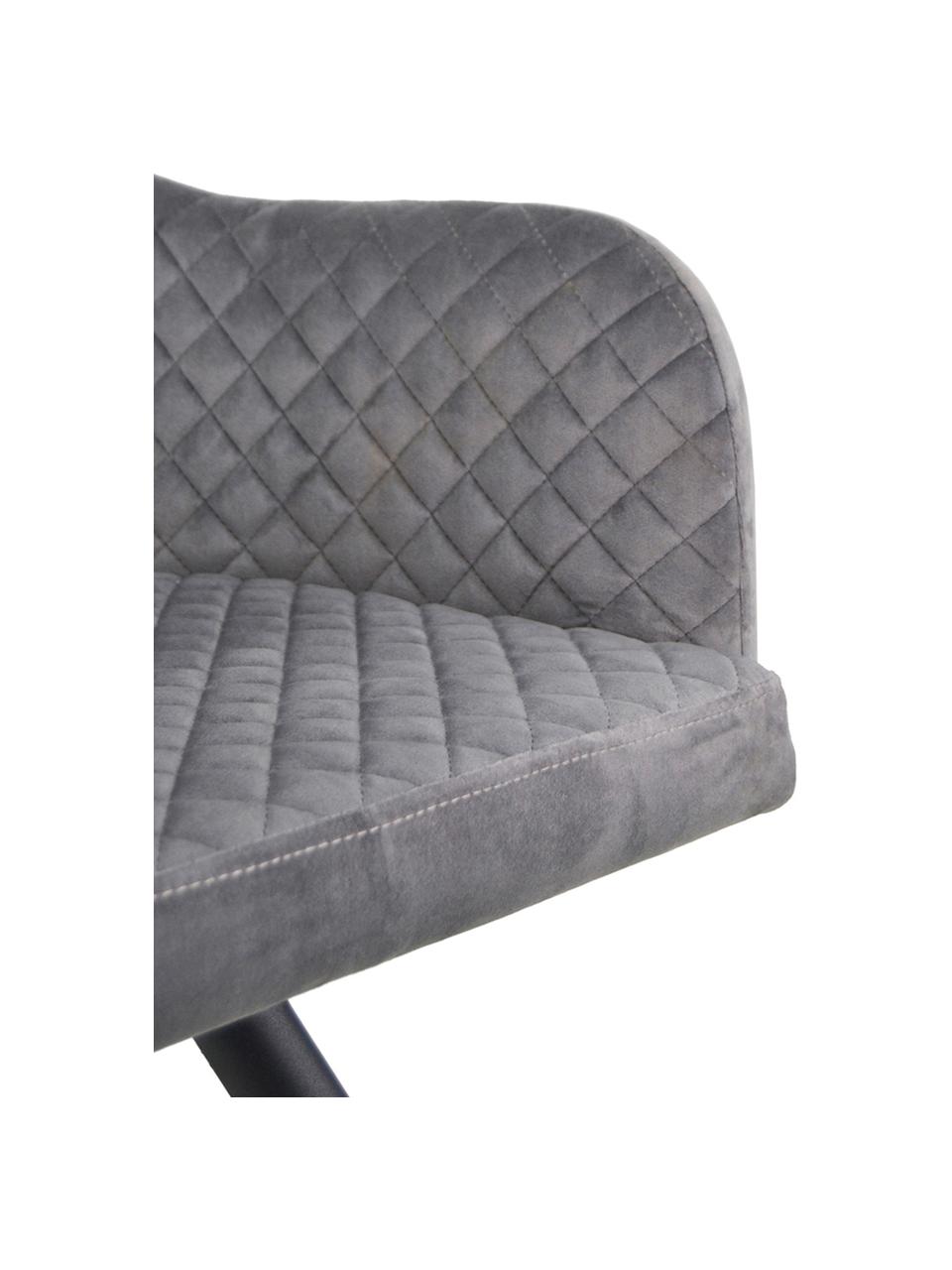 Sillón Melissa, Tapizado: poliéster, Patas: hierro, Gris, An 55 x F 58 cm