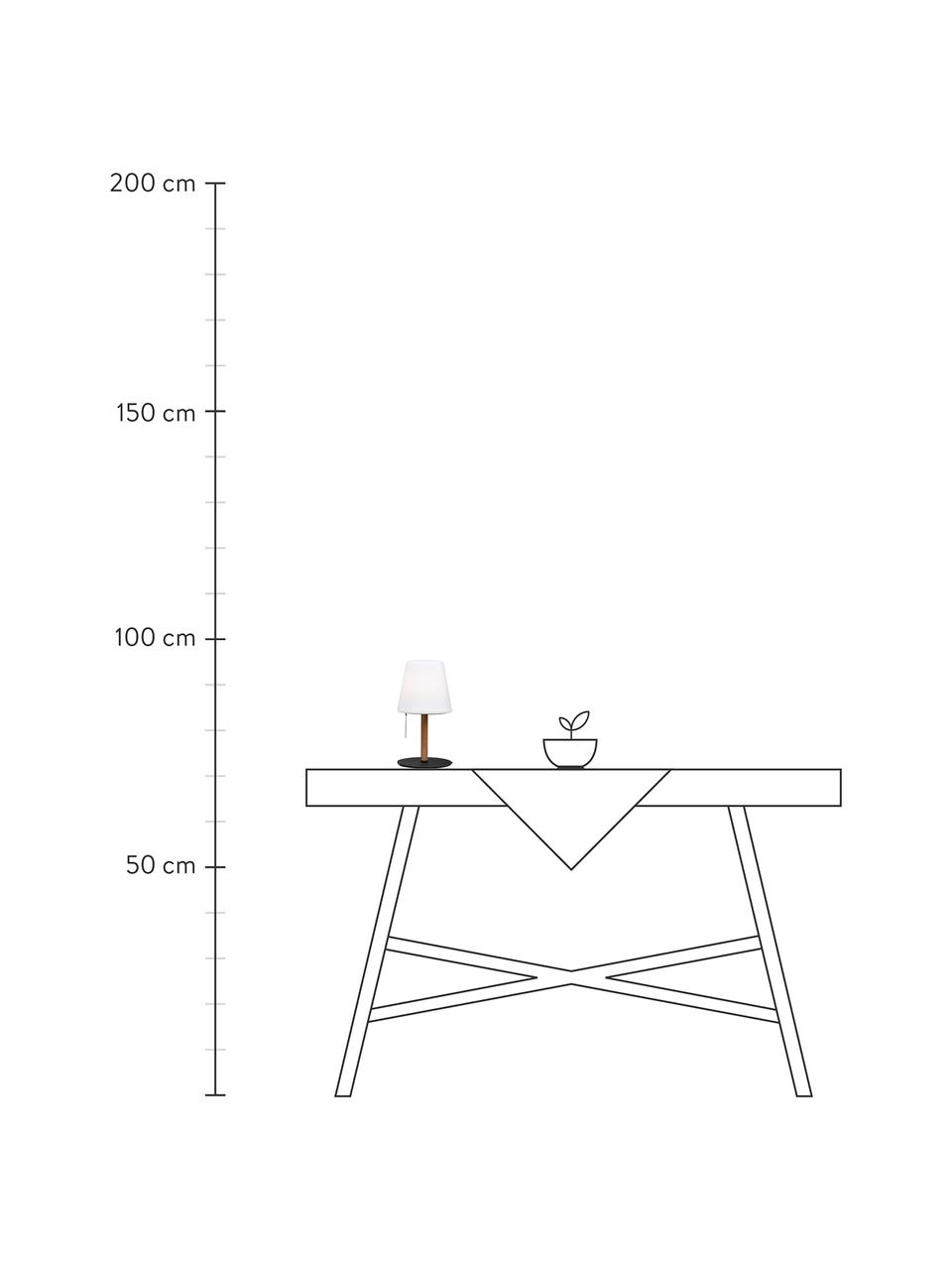 Malá prenosná stmievateľná LED lampa s efektom plameňa Northern, Biela, hnedá, čierna, Ø 17 x V 30 cm