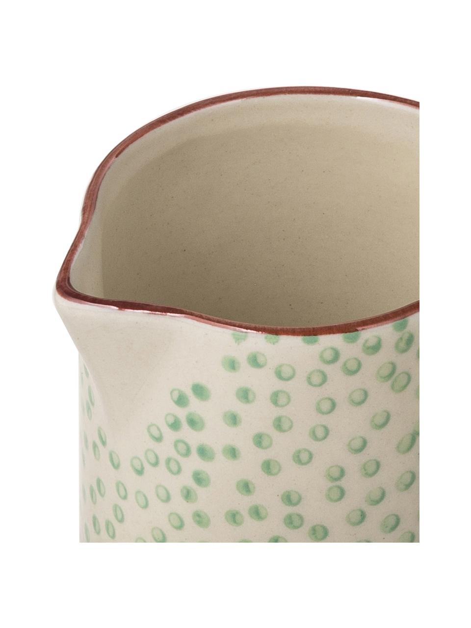 Brocca da latte dipinta a mano Patrizia, 300 ml, Terracotta, Verde, crema, viola, Ø 6 x Alt. 12 cm, 250 ml