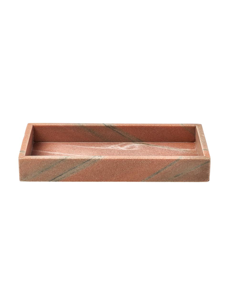 Malý dekoratívny podnos z mramoru Venice, Mramor, Terakotová, mramorovaná, Š 30 x H 15 cm