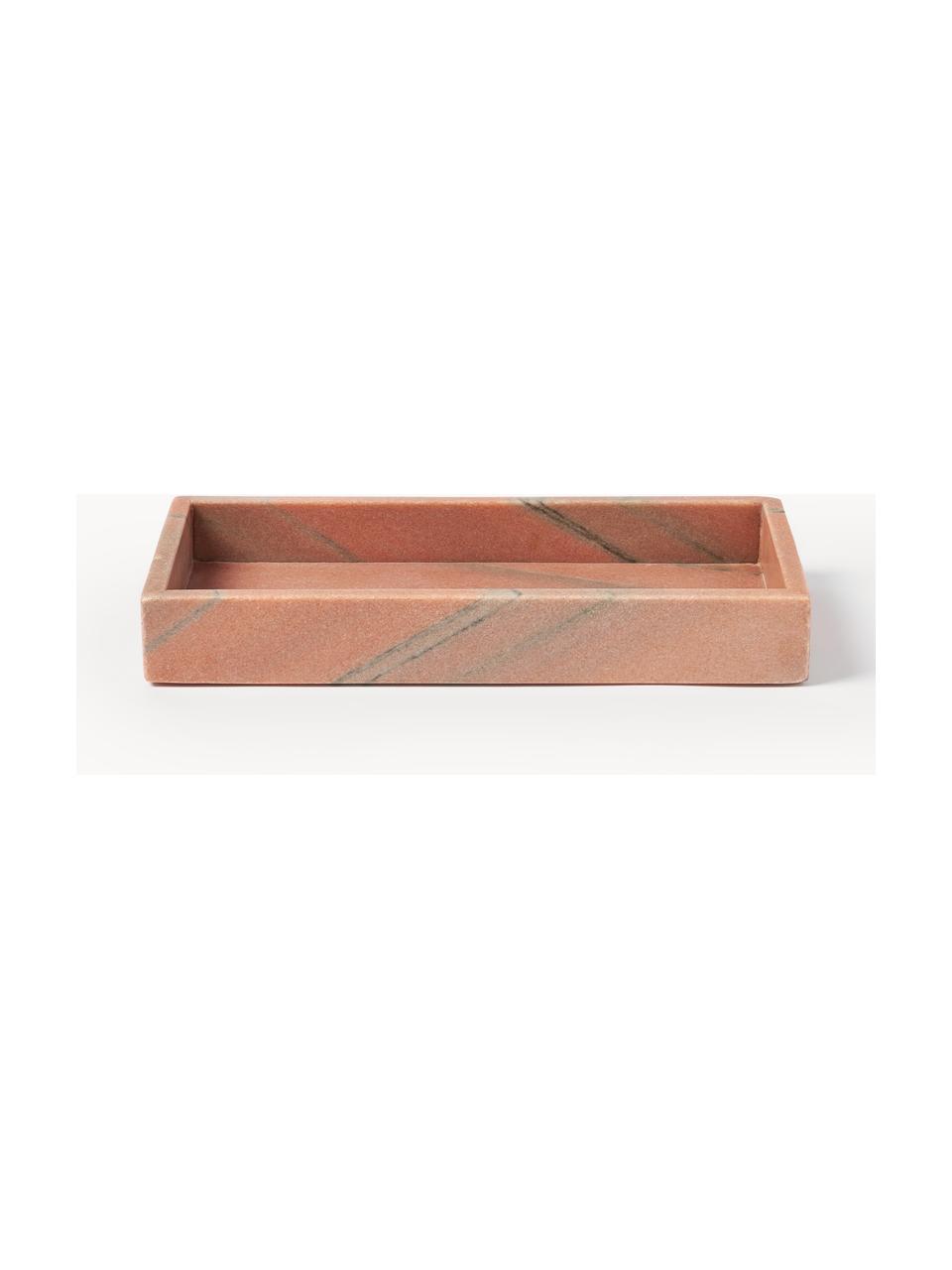 Klein decoratief dienblad Venice van marmer, Marmer, Terracotta, gemarmerd, B 30 x D 15 cm