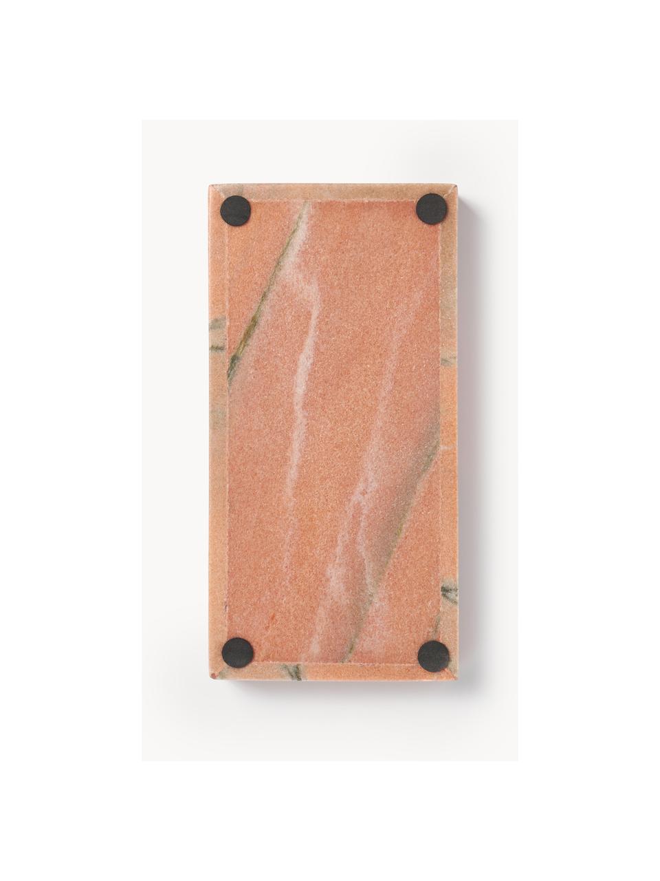Kleines Deko-Tablett Venice aus Marmor, Marmor, Terrakotta, marmoriert, B 30 x T 15 cm