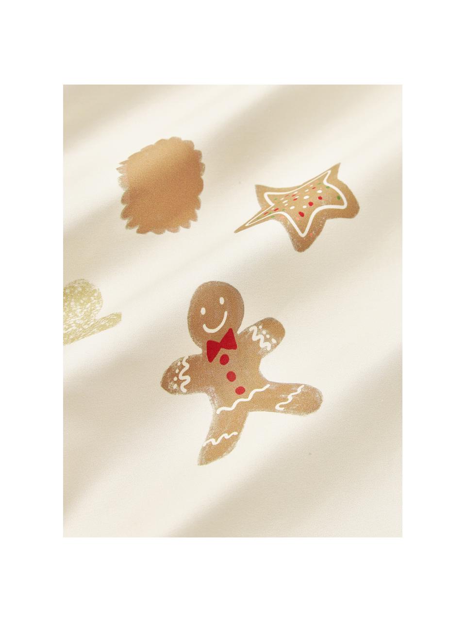 Designer Baumwollperkal-Bettdeckenbezug Cookies von Kera Till, Webart: Perkal Fadendichte 200 TC, Off White, Bunt, B 200 x L 200 cm