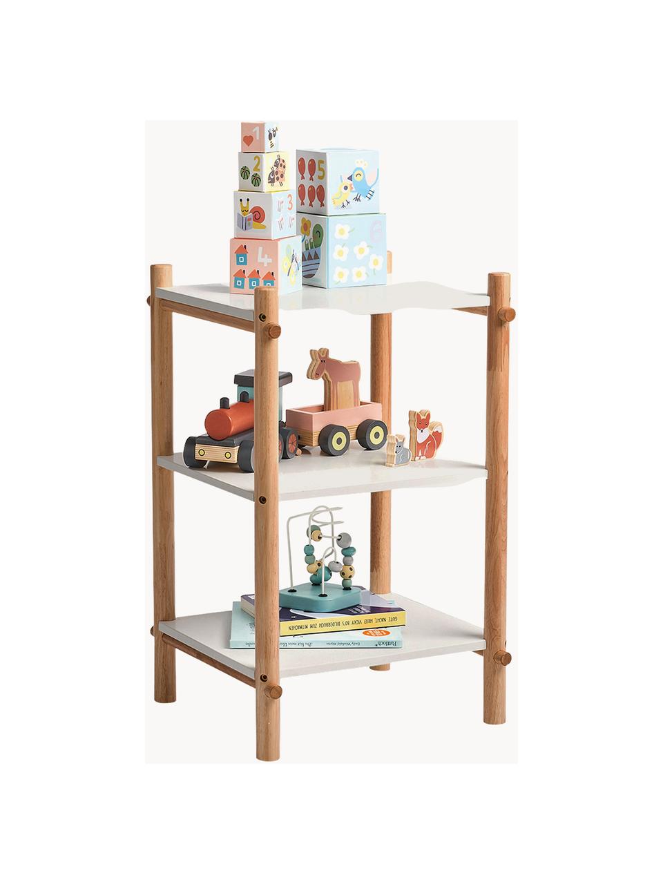 Estantería infantil Loko, Estructura: madera de pino con revest, Blanco, madera, An 36 x Al 59 cm