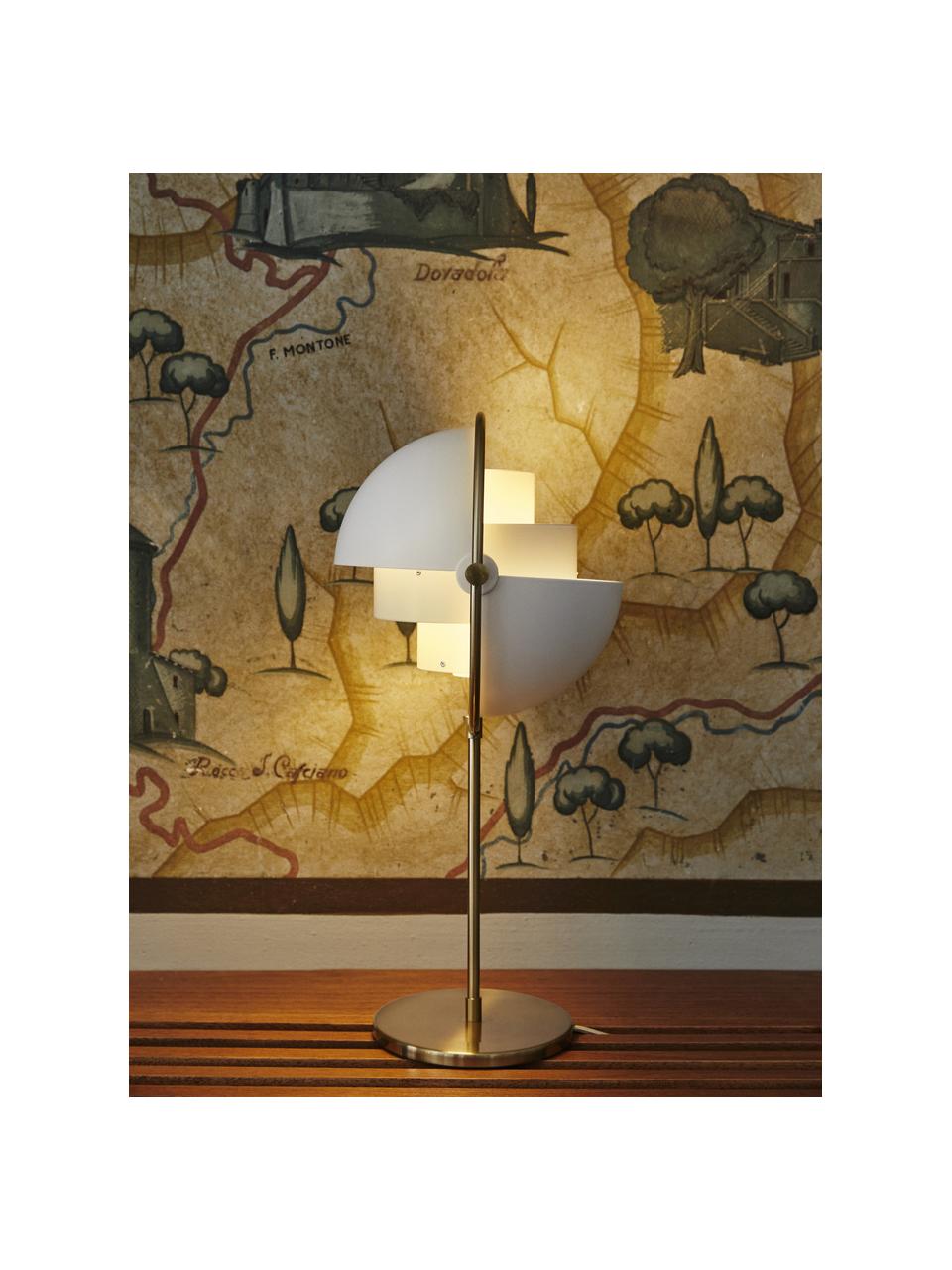 Lampa stołowa Multi-Lite, Aluminium powlekane, Biały matowy, odcienie złotego matowy, Ø 24 x W 50 cm
