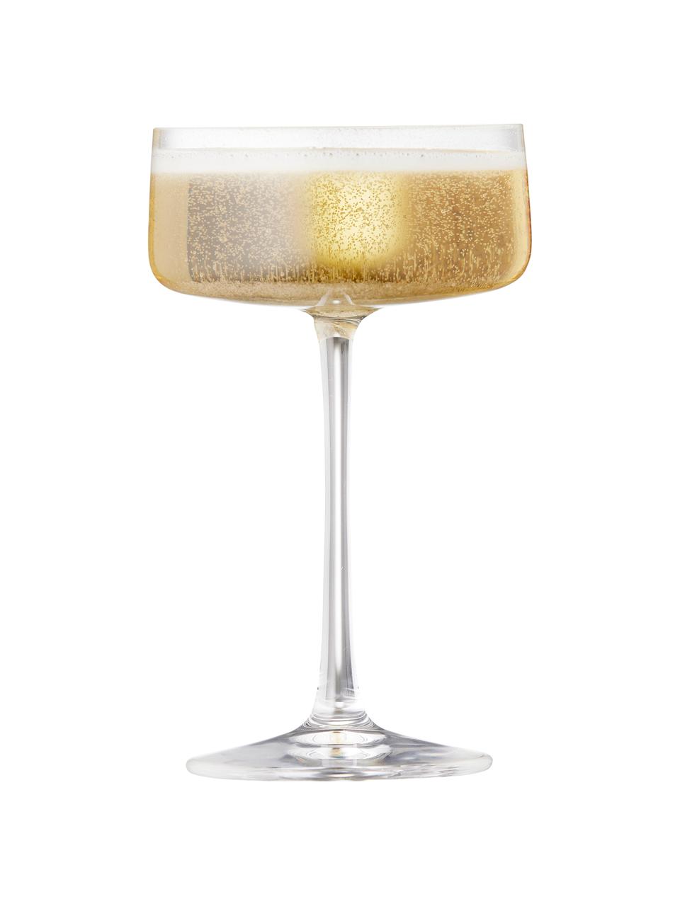 Coupe à champagne en cristal Ceros, 4 pièces, Cristal, Transparent, Ø 20 x haut. 18 cm, 260 ml