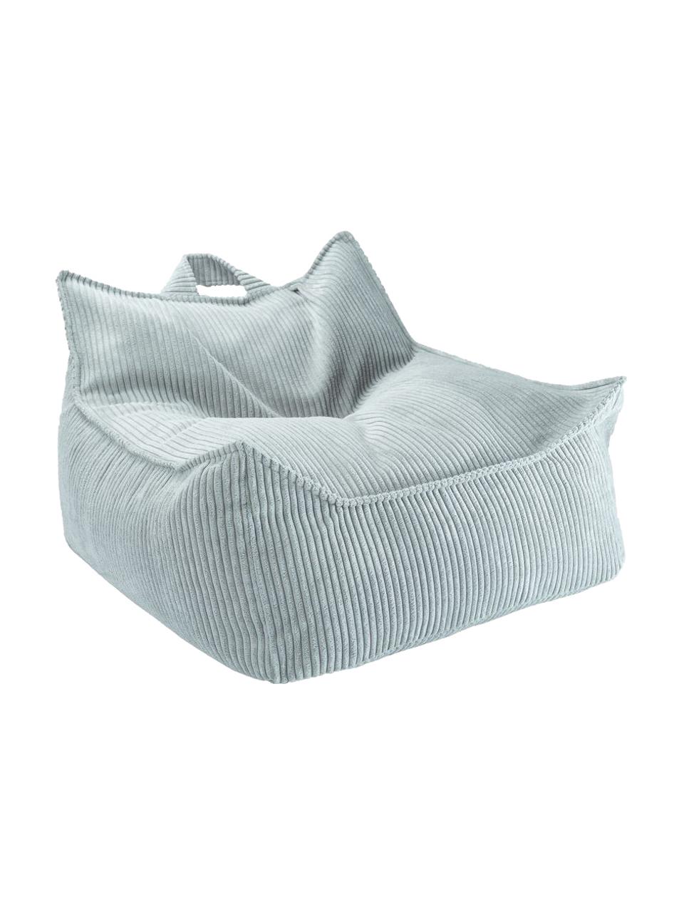 Kinder-Sitzsack Sugar aus Cord, Bezug: Cord (100 % Polyester), Cord Mintgrün, B 70 x T 80 cm