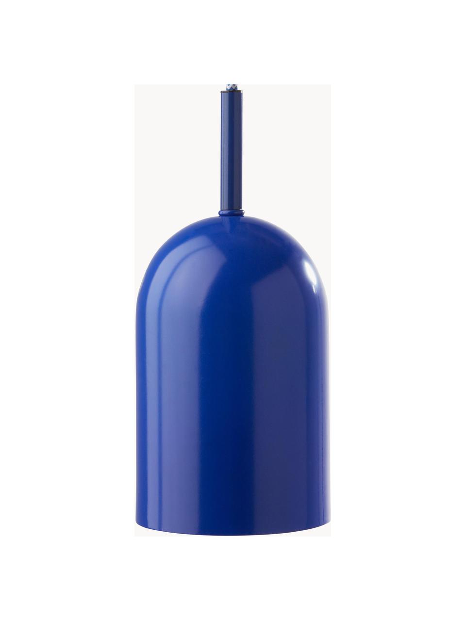 Lampada a sospensione piccola Ara, Blu royal, Ø 10 x Alt. 15 cm