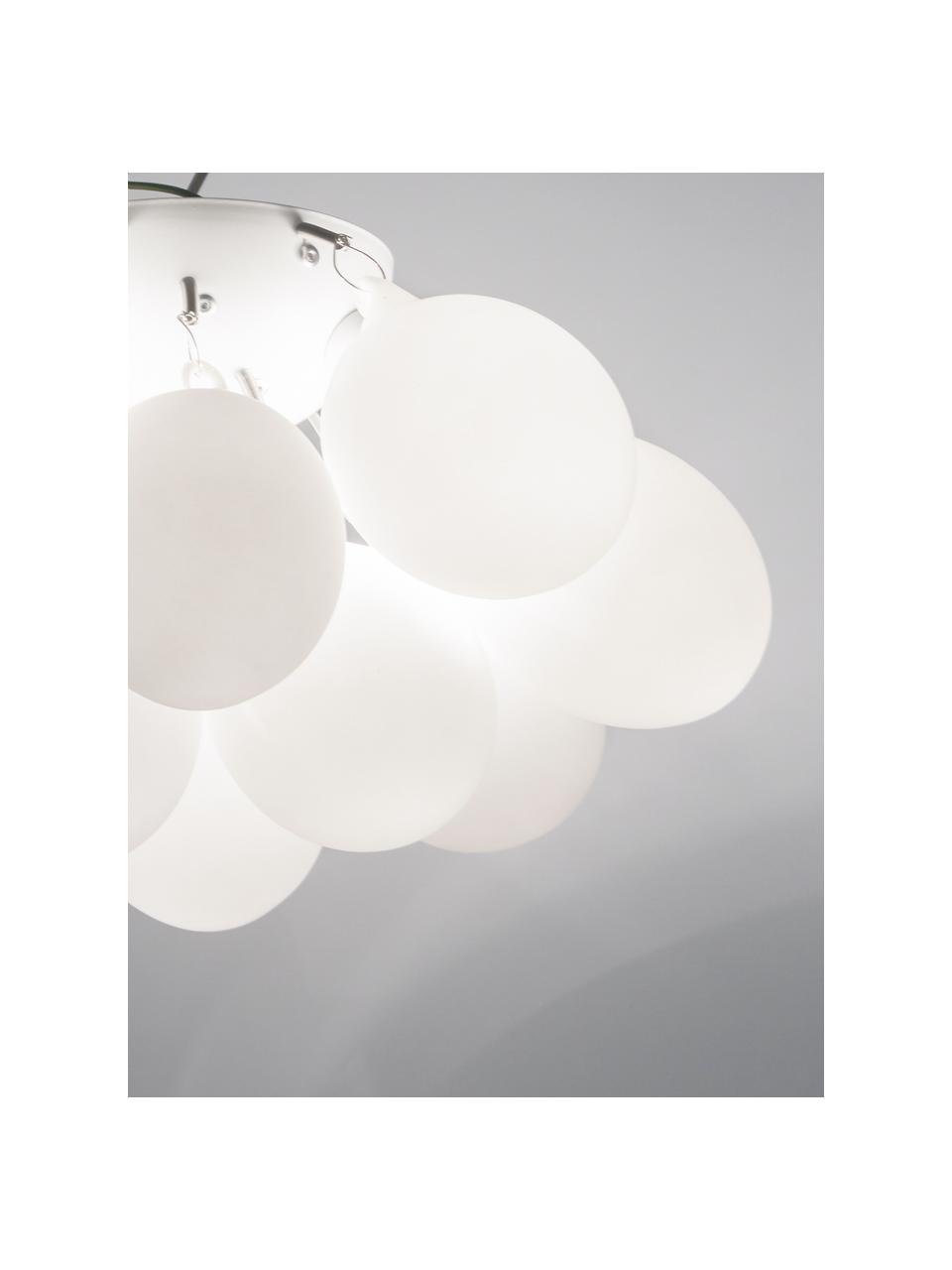 XS-plafondlamp Gross met glazen bollen, Wit, chroomkleurig, Ø 30 x H 20 cm