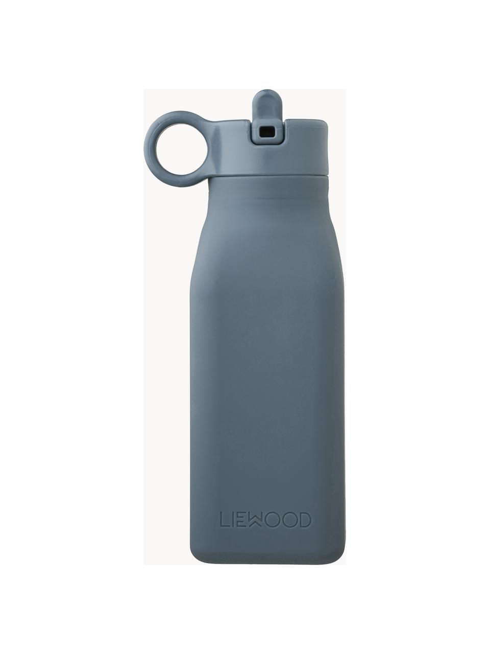 Bouteille d'eau Warren, Silicone, Gris-bleu, larg. 8 x haut. 19 cm, 350 ml