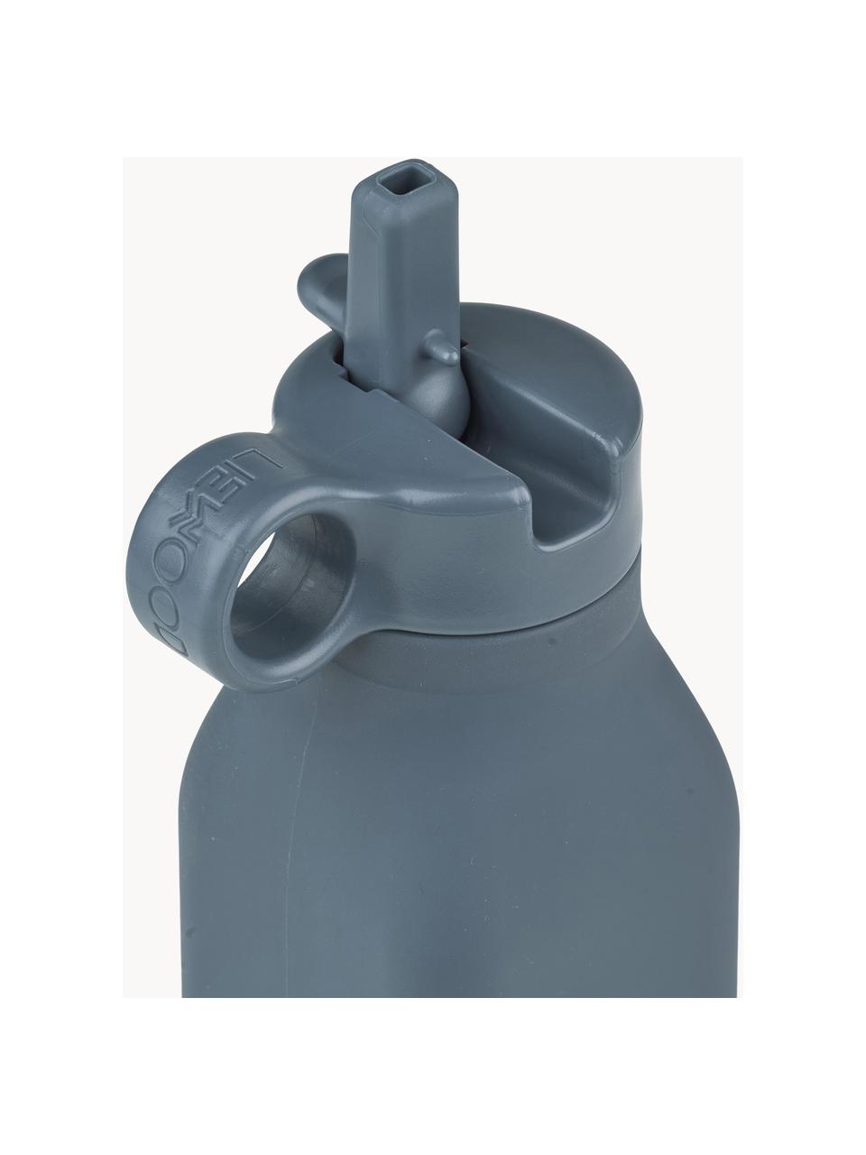 Bottiglia d'acqua Warren, Silicone, Grigio blu, Larg. 8 x Alt. 19 cm, 350 ml