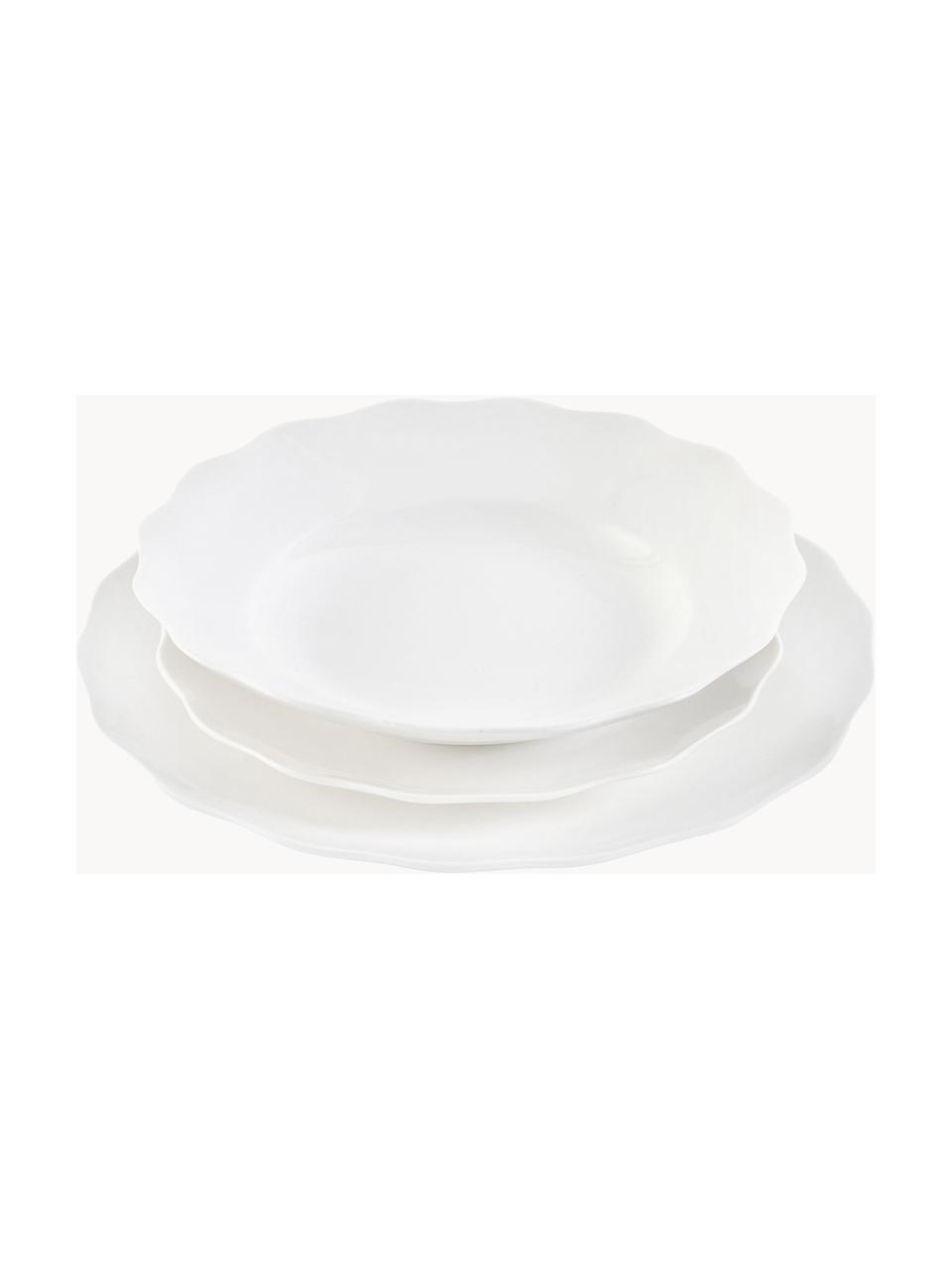 Servizio di piatti in porcellana Versailles 12 pz, Porcellana, Bianco, 4 persone (12 pz)