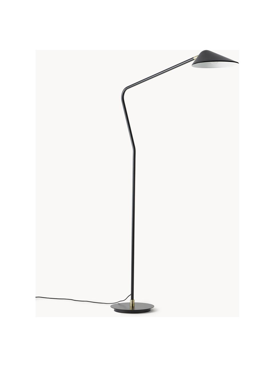 Veľká lampa na čítanie Neron, Čierna, V 171 cm