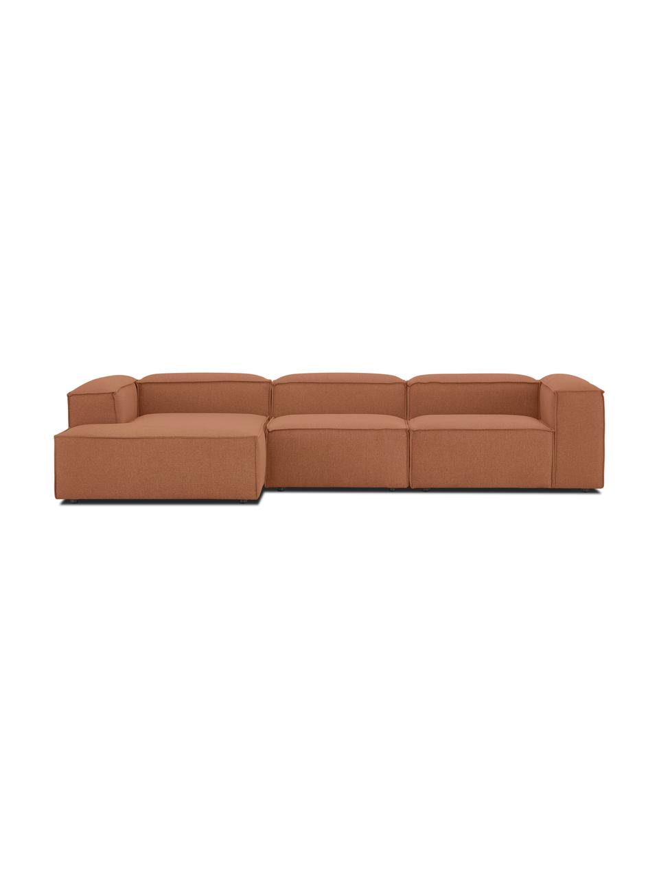 Sofá rinconera modular Lennon, Tapizado: 100% poliéster Alta resis, Estructura: madera de pino maciza, ma, Patas: plástico, Tejido turrón, An 327 x F 180 cm, chaise longue izquierda