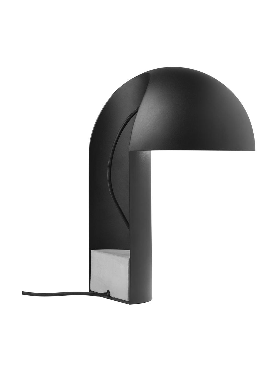 Lampe à poser design Leery, Noir, Ø 28 x haut. 40 cm