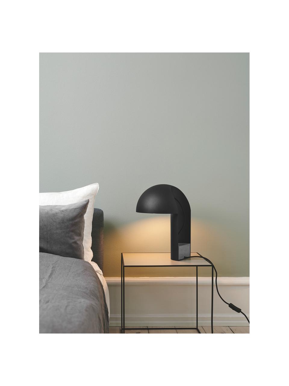 Lampe à poser design Leery, Noir, Ø 28 x haut. 40 cm