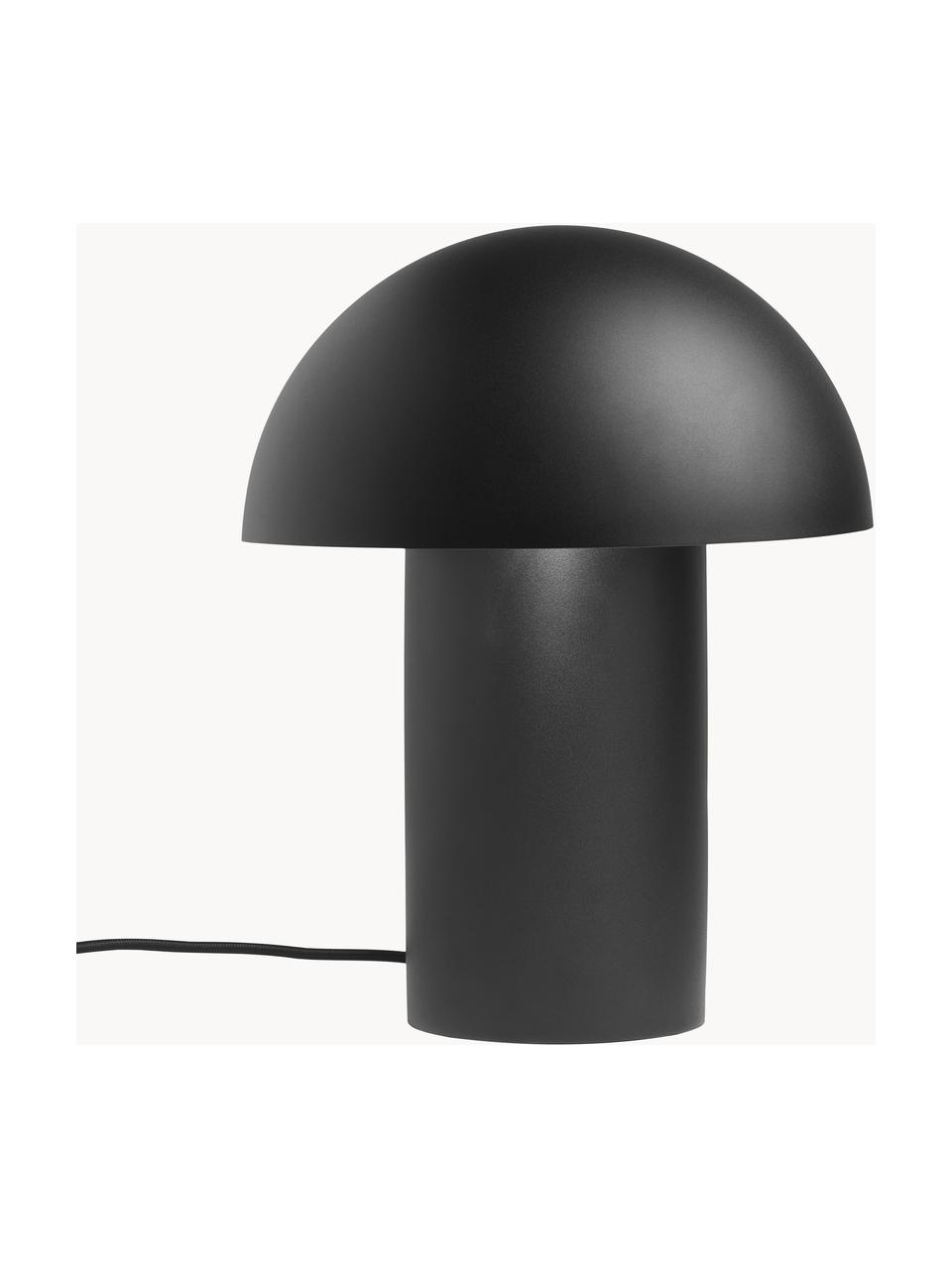 Design tafellamp Leery, Lamp: gecoat staal, Zwart, Ø 28 x H 40 cm
