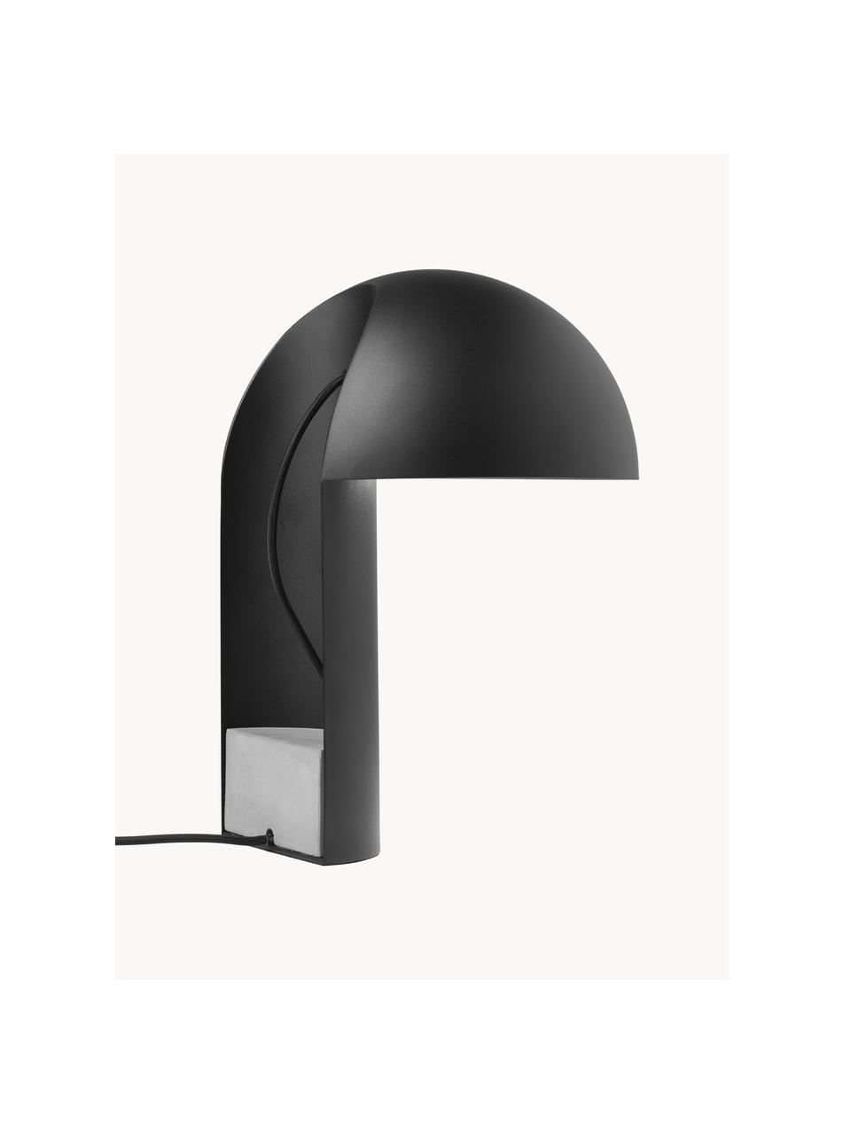 Lampada da tavolo di design Leery, Lampada: acciaio rivestito, Nero, Ø 28 x Alt. 40 cm