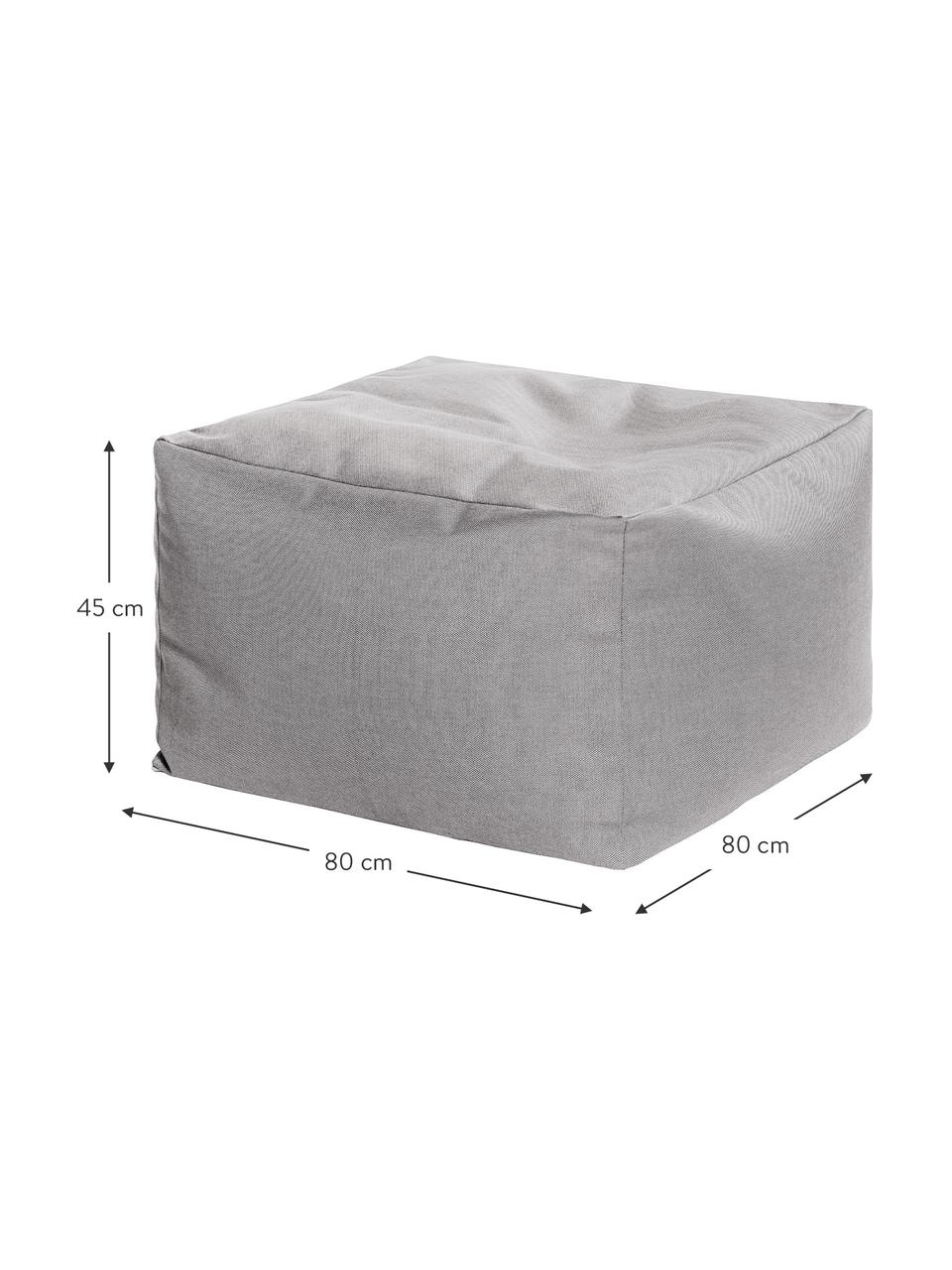 In- & Outdoor Sitzsack Loft, Bezug: 100% Polyacryl Dralon (ga, Grau, B 80 x T 80 cm
