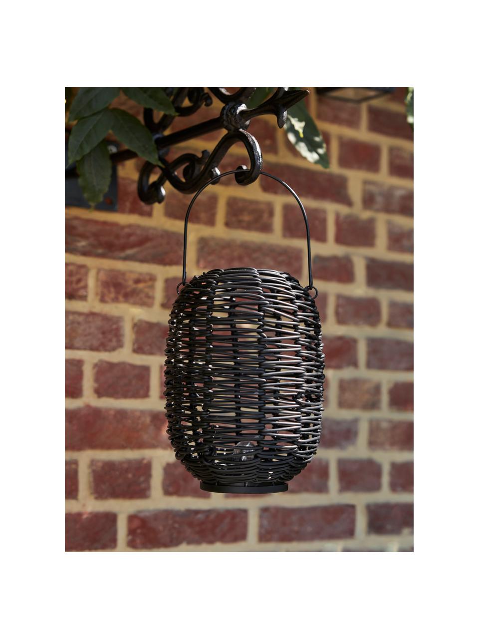 Solar-Aussenleuchte Sunshine Treasure zum Hängen oder Stellen, Lampenschirm: Polyrattan, Schwarz, Ø 16 x H 20 cm