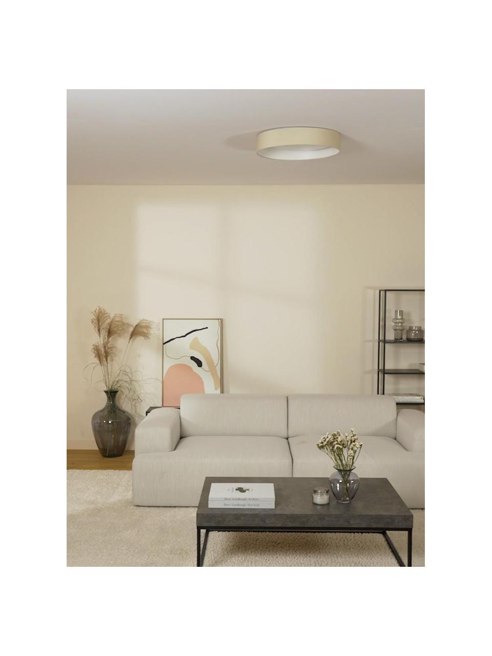 Lampa sufitowa LED Helen, Kremowobiały, Ø 52 x W 11 cm
