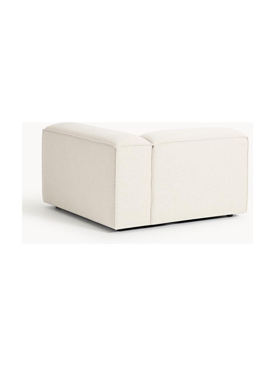 Eckmodul Lennon aus Leinen-Mix, Bezug: 50 % Viskose, 25 % Leinen, Gestell: Fichtenholz, Sperrholz, m, Füße: Kunststoff Dieses Produkt, Leinen-Mix Beige, B 119 x T 119 cm, Eckteil links