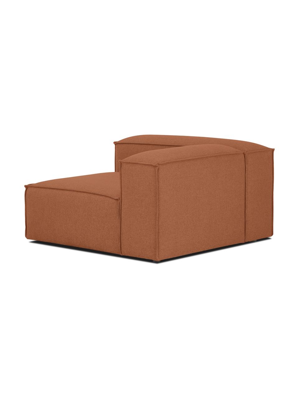 Modulo angolare Lennon, Rivestimento: 100% poliestere Con 115.0, Struttura: legno di pino massiccio, , Piedini: plastica, Tessuto color torrone, Larg. 119 x Prof. 119 cm, angolo a sinistra