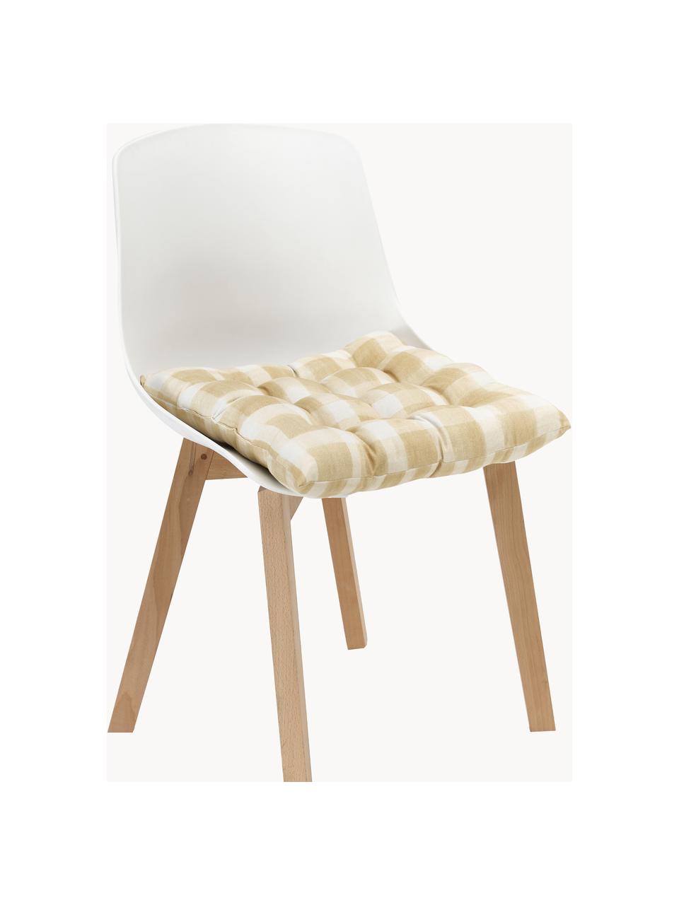 Poduszka na krzesło z bawełny Milène, Tapicerka: 100% bawełna, Żółty, S 40 x D 40 cm