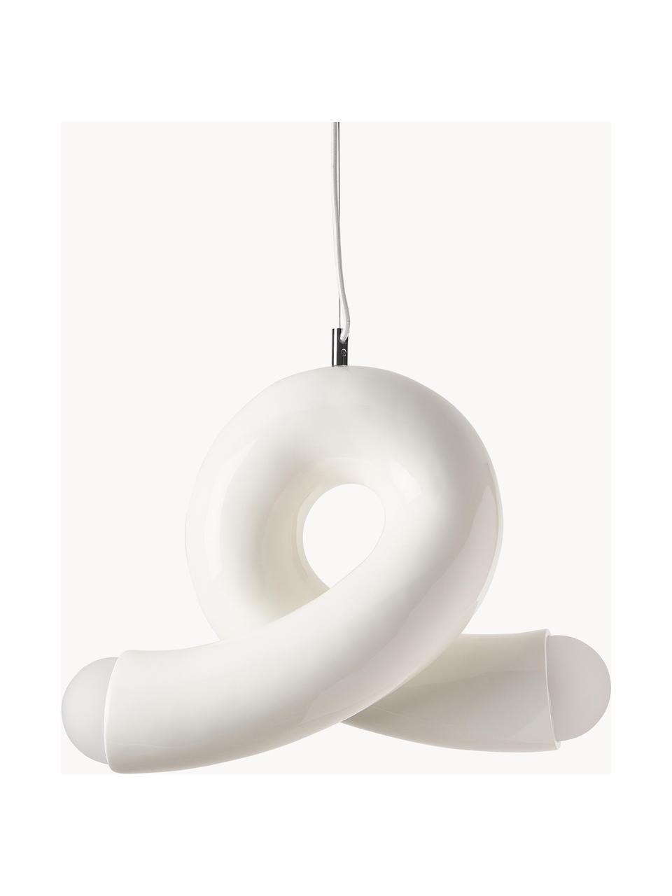 Lampada a sospensione Memphis, Poliresina, Bianco crema, Larg. 40 x Alt. 40 cm